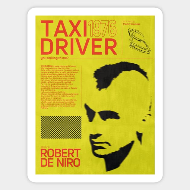 Taxi Driver by Martin Scorsese Sticker by Paskwaleeno